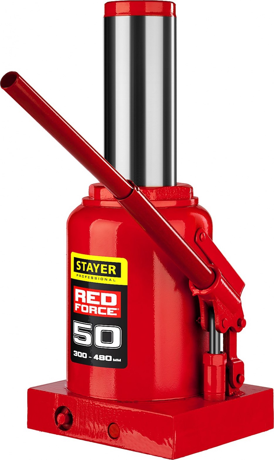 STAYER RED FORCE 50т 300-480мм домкрат бутылочный гидравлический